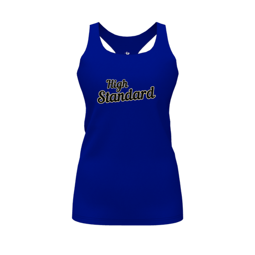 [CUS-DFW-RCBK-PER-RYL-FYS-LOGO2] Racerback Tank Top (Female Youth S, Royal, Logo 2)