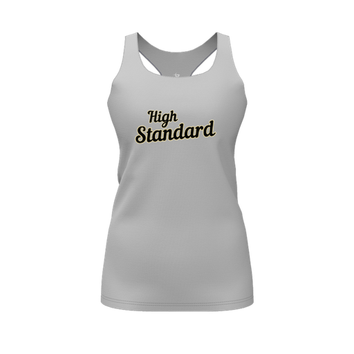 [CUS-DFW-RCBK-PER-GRY-FYS-LOGO2] Racerback Tank Top (Female Youth S, Gray, Logo 2)