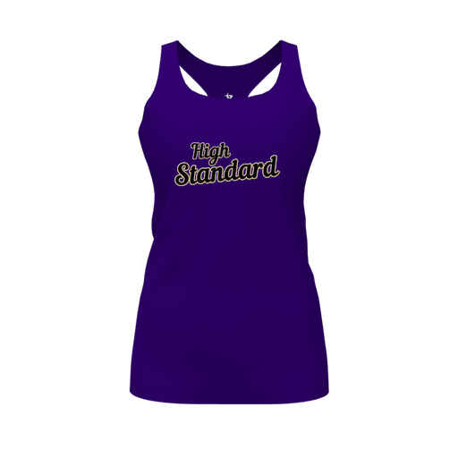 [CUS-DFW-RCBK-PER-PUR-FYS-LOGO2] Racerback Tank Top (Female Youth S, Purple, Logo 2)