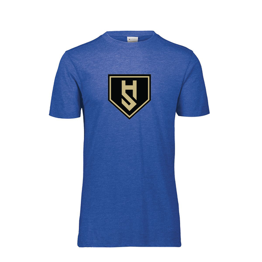 [FTSCUBRY-YS-LOGO1] Decker Youth Tri-Blend T-Shirt - Short Sleeve (Youth S, Royal, Logo 1)