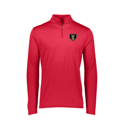 [FTLQFLRD-FAXS-LOGO1] Decker Women's Flex-Lite 1/4 Zip Shirt (Female Adult XS, Red, Logo 1)