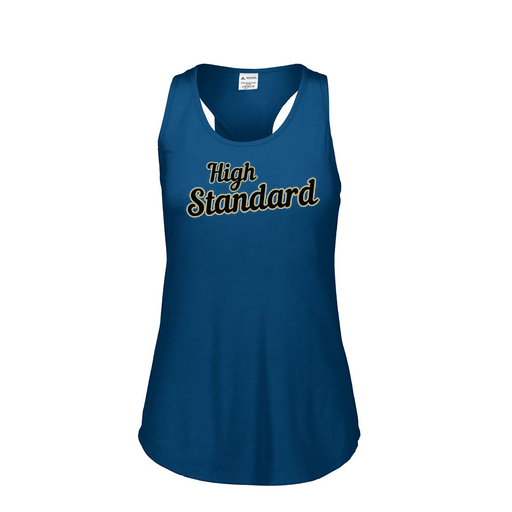 [FT0TUBNV-FAS-LOGO2] Ladies Tri Blend Tank Top (Female Adult S, Navy, Logo 2)