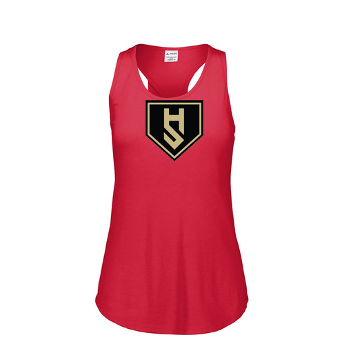 [3078.V96.S-LOGO1] Ladies Tri Blend Tank Top (Female Adult S, Red, Logo 1)