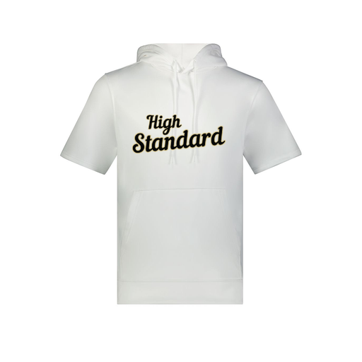 [6871.005.S-LOGO2] Men's Dri Fit Short Sleeve Hoodie (Adult S, White, Logo 2)