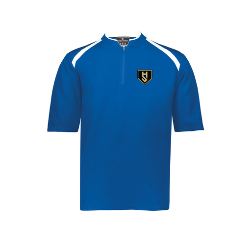 [229581-AS-RYL-LOGO1] Men's Dugout Short Sleeve Pullover (Adult S, Royal, Logo 1)