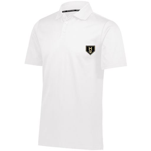 [222568.005.S-LOGO1] Men's Prism Polo (Adult S, White, Logo 1)