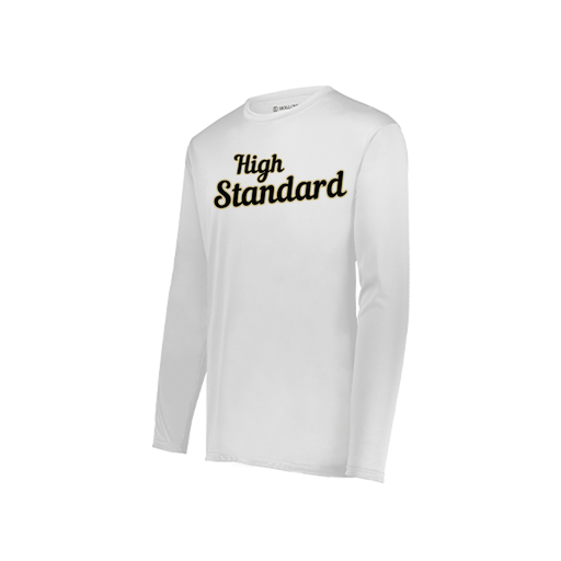 [222823.005.S-LOGO2] Youth LS Smooth Sport Shirt (Youth S, White, Logo 2)