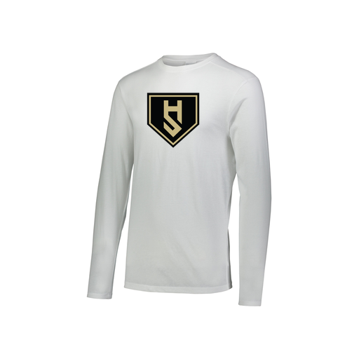 [3076.005.S-LOGO1] Youth LS Ultra-blend T-Shirt (Youth S, White, Logo 1)