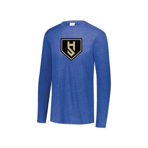 [3076.U55.S-LOGO1] Youth LS Ultra-blend T-Shirt (Youth S, Royal, Logo 1)