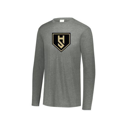 [3076.013.S-LOGO1] Youth LS Ultra-blend T-Shirt (Youth S, Gray, Logo 1)