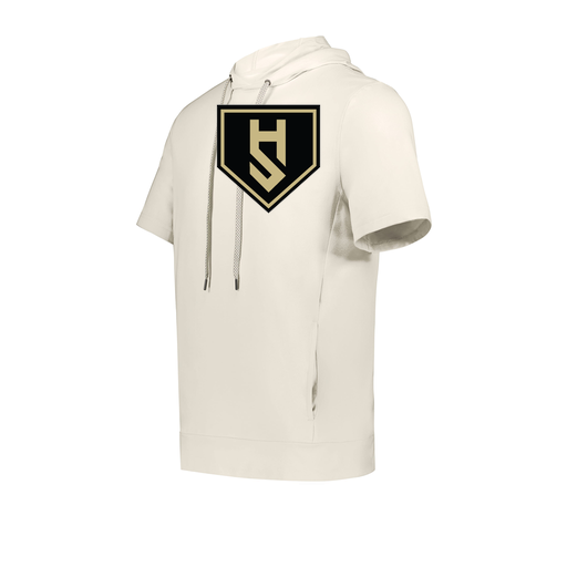 [222605-WHT-YS-LOGO1] YOUTH VENTURA SOFT KNIT SHORT SLEEVE HOODIE (Youth S, White, Logo 1)