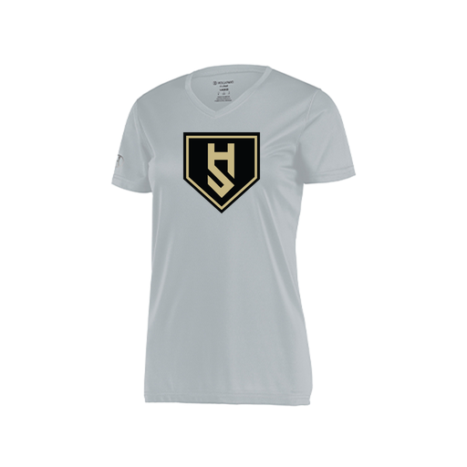 [222820.099.S-LOGO1] Ladies Movement Dri Fit Shirt (Female Adult S, Silver, Logo 1)