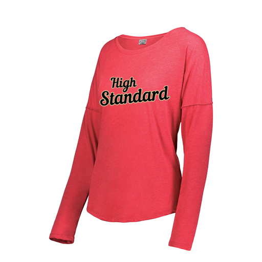 [FTLCUBRD-FAXS-LOGO2] Decker Women's Tri-Blend T-Shirt - Long Sleeve (Female Adult XS, Red, Logo 2)